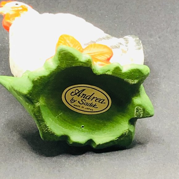 Andrea by Sadek FRENCH HEN ORNAMENT w/ 1991 Box Porcelain Bisque Hand-Painted - Picture 9 of 15